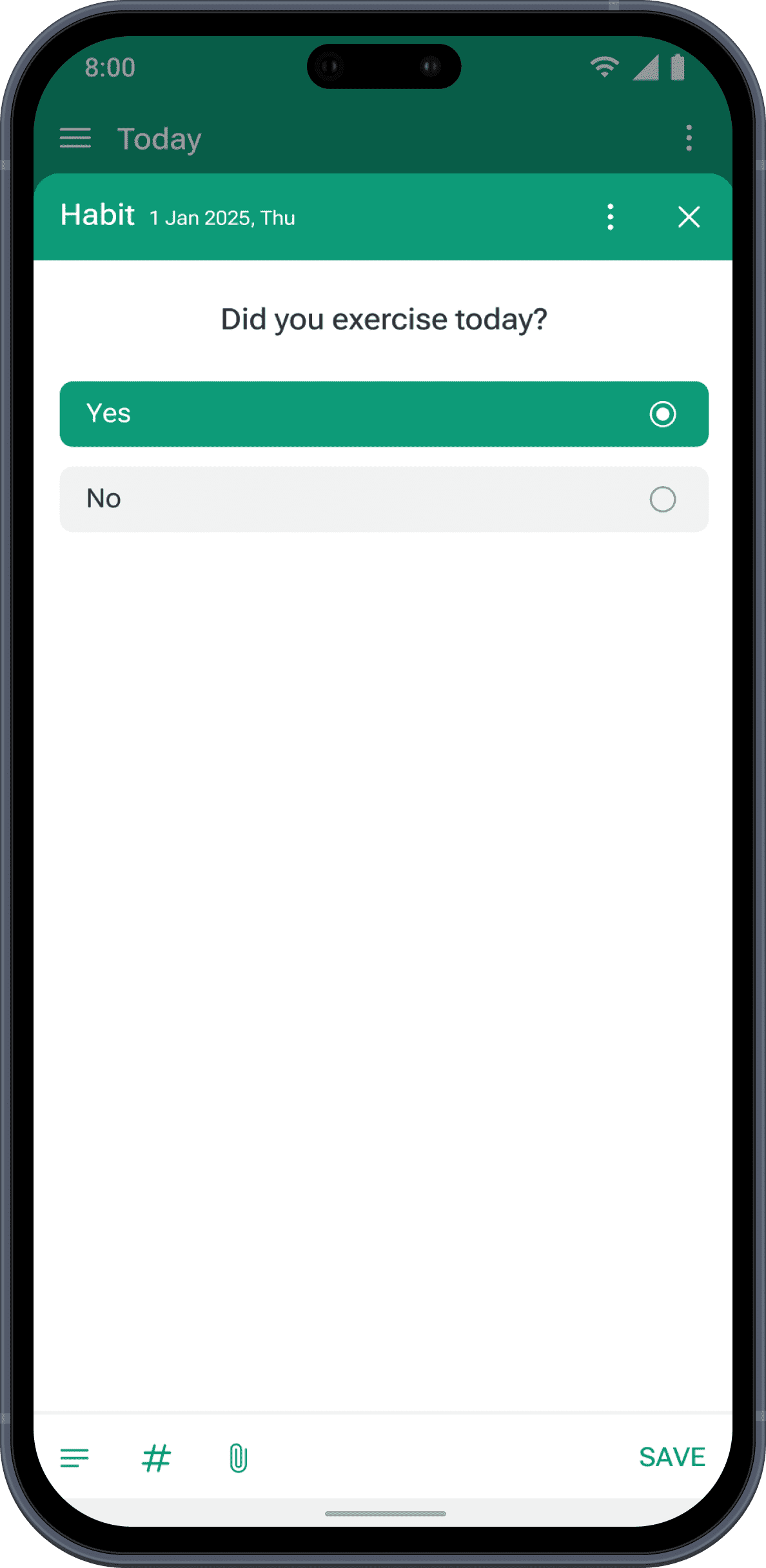 Mevolve Habit types Image